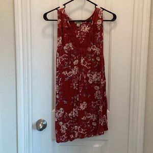 Lucky Brand Red Floral Sleeveless top